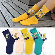 Make a great first impression with socks that show off your personality! Personality Funny Fashion Cartoon Happy Men Women Sock Novelty High Quality Cat And Mouse Personality Skateboard Couple Sock Socks Aliexpress