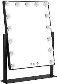 A wide variety of lighted vanity makeup mirror options are available to you, such as finishing, foldable. Ovonni Lighted Vanity Makeup Hollywood Style Mirror Dimmable Tabletop Cosmetic Mirror With Led Bulbs Touch Cosmetic Mirror Makeup Vanity Hollywood Style Mirror