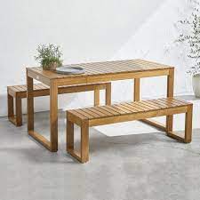 Long outdoor dining table are lightweight and less intrusive and thus won't hinder your movement. Beccalifurniture 6 Seater Slim Line Outdoor Table Set Reviews Temple Webster