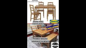 Ikea Mutfak Masasi Sandalye Ve Bench How To Make Kitchen Table Chair Ikea Mutfak Ikea Yemek Masasi