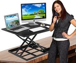 Siducal mobile stand up desk, adjustable laptop desk with wheels storage desk home office workstation, rolling table laptop cart for standing or sitting, black 4.4 out of 5 stars 1,425 $89.99 $ 89. Standing Desk Stand Up Desks Height Adjustable Sit Stand Converter Laptop Stands Large Wide Rising Black Dual Monitor Pc Desktop Computer Riser Table Workstation Foldable Extender Ergonomic 32 Inch Buy Online At