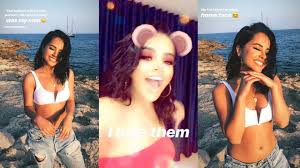 Solo, solito en la habitación busca, que busca de mi calor, ooh no, no. Becky G Instagram Story 4 July 2018 Youtube