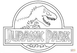 Click The Jurassic Park Logo Coloring Jurassic Park Dinosaur Coloring Pages Jurassic Park Logo