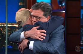 Stephen Colbert gets hug from ex Blue's Clues host Steve Burns