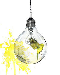 Aquarell Birne Malerei Aquarell Druck Vogel Aquarell Birne Druck Malerei Vogel In 2020 Gemalte Gluhbirnen Gluhbirnen Kunst Lichtmalerei