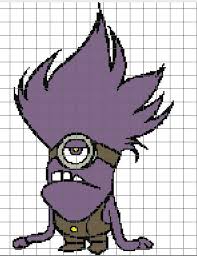 Despicable Me 2 Purple Minion Crochet Graph Sticken Malen Bilder
