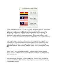 Melaka, negeri sembilan dan pahang di utara; Sejarah Bendera Malaysia