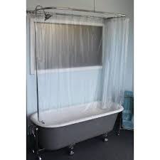 Shower Curtain Rods Shower Rod Rings Signature Hardware Clawfoot Tub Shower Clawfoot Tub Shower Curtain Shower Curtain Rods