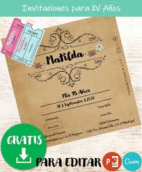 Crea tus propias tarjetas de cumpleaños con nuestras plantillas editables. Invitaciones De Xv Anos Ejemplos Y Plantillas Editables Descarga Gratis Powerpoint Canva Y Word