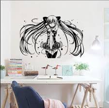 Miku Hatsune Vocaloid Anime Wall Decal Wall Sticker Wall Sticker Wanddekos New Miku Hatsune Vocaloid Hatsune Miku Miku