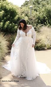 Wishingdress has elegant plus size wedding dresses 2020, from comfortable chiffon wedding gowns to sassy mermaid big bridal dresses uk. Plus Size Fit And Flare Wedding Dress Plus Size Long Sleeve Lace Wedding Dress Sancta Sophia Online Store Powered By Storenvy
