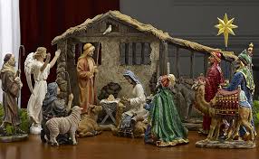 In addition to standard wood, there are other nativity sets and manger scenes made from other types of wood such as porcelain or resin. Amazon Com 16 Piece Deluxe Edition Christmas Nativity Set With Real Frankincense Gold And Myrrh 10 Inch Scale Home Kitchen
