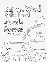 A Free Coloring Page For The Bible Verse 1 Peter 1 25 Find More At My Blog Sunday School Coloring Pages Bible Coloring Pages Bible Verse Coloring