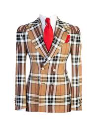 Yaflonjaa Men's Checked Blazer Double Breasted Jacket Formal Business Activity Suit Coat Brown at Amazon Men's Clothing store - Product from Amazon.com