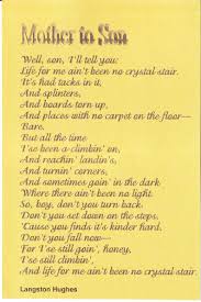 Mother To Son Poem Son Poems Mother Poems Poem For My Son