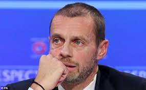 Uefa başkanı aleksander ceferin, avrupa süper ligi'ne katılan oyuncuların milli takımlarında oynayamayacaklarını söyledi. Uefa President Aleksander Ceferin Accuses Andrea Agelli Of Lying Over European Super League Daily Mail Online