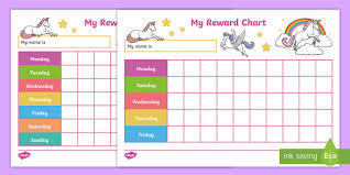 Unicorn Reward Charts Behaviour Management House Points