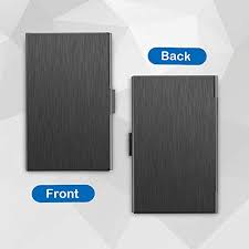 You are here:home › womens business card holders. Sooez Metal Business Card Holder For Men Women Business Card Case Slim Design Pocket Card Holders Name Card Holder Box Credit Card Carrier Stainless Steel Black Pricepulse