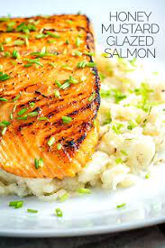 Honey And Mustard Salmon The Perfect Easy 15 Minute Main Recipe Salmon Glaze Recipes Mustard Salmon Salmon Recipes