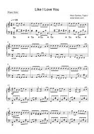 Check spelling or type a new query. Nico Santos Topic Like I Love You Noten Fur Piano Downloaden Fur Anfanger Klavier Solo Sku Pso0035255