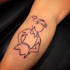 27 Minimalist Peter Pan Tattoos To Remind You To Never Grow Up Peter Pan Tattoo Disney Tattoos Sleeve Tattoos
