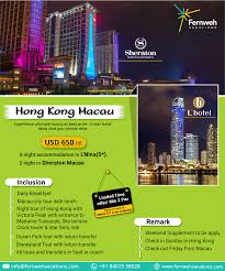 Hong Kong Macau Experience Ultimate Luxury At Best Price 5 Star Hotel Deals That You Cannot Miss Rate Usd 650 Hotel Deals 5 Star Hotels Tour Packages