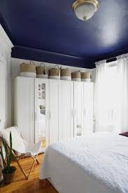 Two Tone Walls Paint Project With Lowe S White Walls Blue Ceilings Indigo Walls