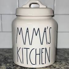 Dupree canisters | whether you're storing baking supplies or tea bags, customize these dapper ceramic canisters by writing your own description on their chalkboard labels. Rae Dunn Cocoa Canister Black Writing