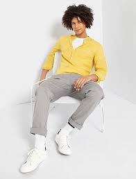 Hommes chemises de mode d'été chemises à rayures décontractées chemisier à manches courtes jaune vendu par scourse 12,37€ 10 €31 ht 14,92 € 14,92 € ht Chemise City Vetements Homme Jaune Kiabi