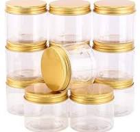 Amazon.com: 12pcs 150ml Cosmetic Containers Empty Refillable Clear Plastic  Jars with Gold Lid, Storage Cream,Lotion,Powder,Liquid-Business Packing Jar  ...