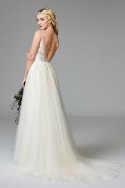 Romantic Wedding Dress Illusion Lace Tulle Wedding Gown Open Back Wedding Dress Wildflower Watters Wedding Dress Wedding Dresses Wedding Dresses 2017 Trend