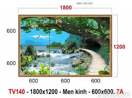 Tranh gạch ốp tường kích thước theo yêu cầu
