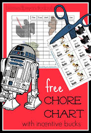 Free Star Wars Chore Charts With Incentive Bucks
