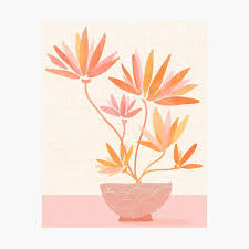 Bonsai Ramen Ii Pink And Orange Photographic Print By Moderntropical In 2020 Plant Art Print Plant Art Orange Art