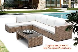 1desain Set Sofa Tamu Rotan Terpopuler Dekorasi Anyaman Set Sofa Sofa L