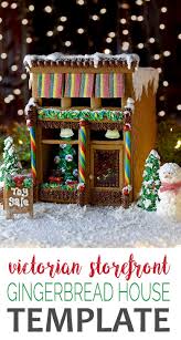 Victorian Storefront Gingerbread House Template Recipe Gingerbread House Template Homemade Gingerbread House Gingerbread House Template Printable