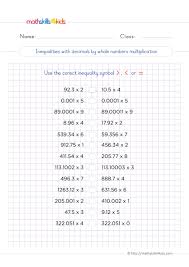 Our premium worksheet bundle contains 10 activities to challenge your students and help them understand each and every topic required at 6th grade level math. Multiplying And Dividing Decimals Worksheets 6th Grade Pdf Math Skills For Kids