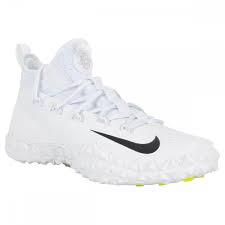 Nike Alpha Huarache 6 Elite Mens Lacrosse Turf Shoes White Black