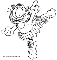 Garfield Color Page Cartoon Characters Coloring Pages Color Plate Coloring Sheet Printable Coloring Picture Cartoon Coloring Pages