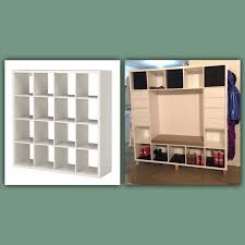 Ikea Hack Kallax Shelves To Mudroom Bench Kallax Regal Ikea Ikea Diy