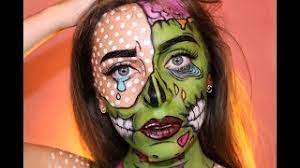Halloween makeup ideas from the easy to the scarily good; Pop Art Zombie Makeup Look Halloween Series Timelapse Tutorial Youtube