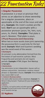 22 Punctuation Rules Teaching Grammar Grammar Chart