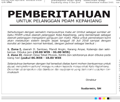 Ketersediaan air tawar dengan menghadapi krisis air bersih. Sistem Bergilir Diberlakukan Pdam Ini Wilayah Terdampak