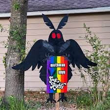 Mothman survived his 1st Pride! Proud to say in conservative neighborhood I  still got more love than hate. : r/lgbt