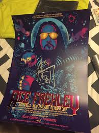 Ace Frehley Australian Tour Lithograph Autographed Ace Frehley Book Cover Comic Book Cover