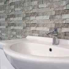 Grey Brick Plastic Upvc Wall Panels 2 8m 3 Pack Neptune 400 Bathroom Cladding Pvc Wall Panels Brick Bathroom