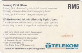 Mereka berasal dari berbagai daerah seperti burma, filipina, taiwan dan juga brazil. Phonecard Burung Pipit Uban Telekom Malaysia Malaysia Birds Col Mls Bpu 2
