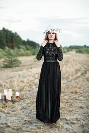 Our bohemian bridal gowns are marked by their looser cuts & delicate appliques that are boho wedding dresses are a companion to your favorite veils of all lengths. 30 Of The Most Stunning Black Wedding Dresses Chic Vintage Brides