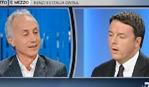 Cavour, einaudi, de gasperi, montanelli. Matteo Renzi E Marco Travaglio Super Litigio In Diretta Tv Guarda Il Video Video