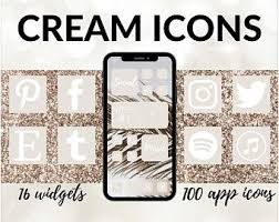 App Icon Bundle Beige For Iphone Ios 14 Instant Download App Icon Minimalist Iphone Homescreen